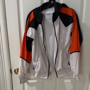 VINTAGE DKNY Tri-Color Windbreaker Jacket medium oversized